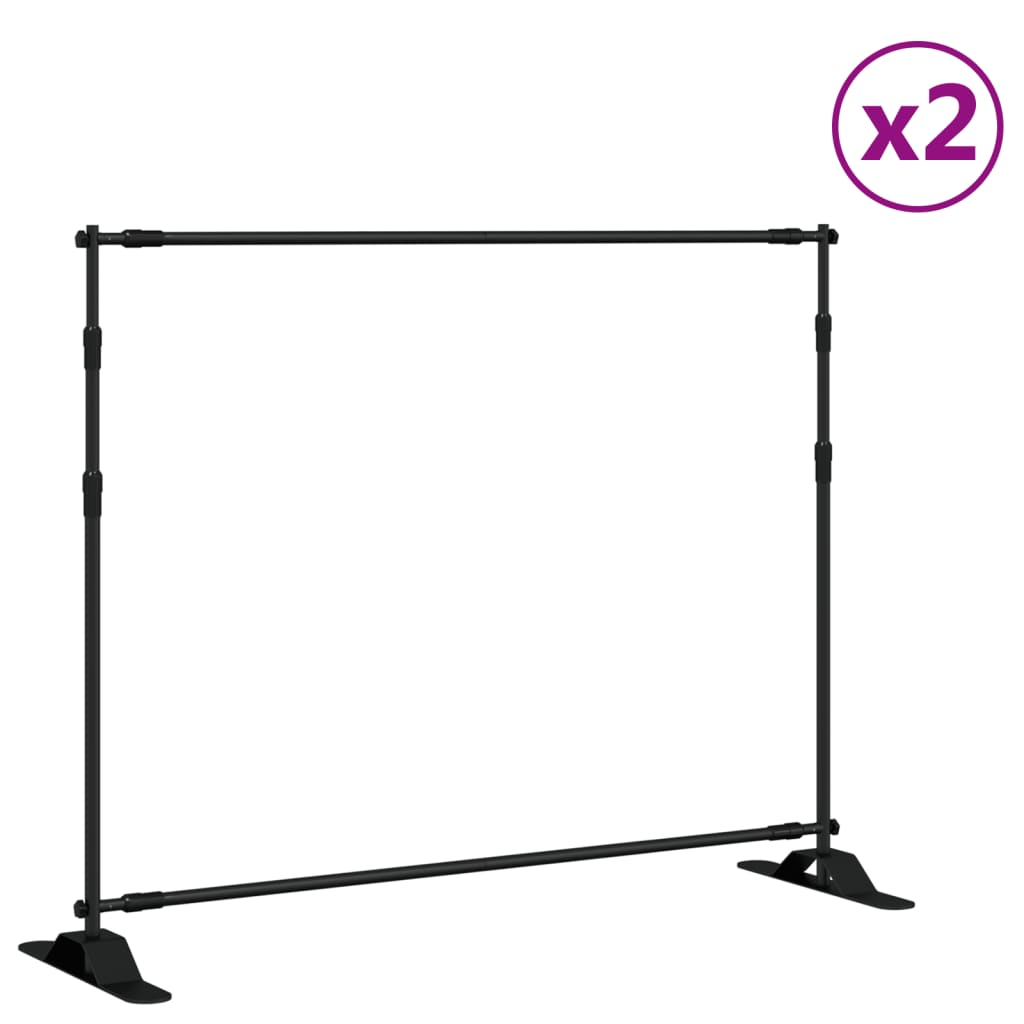 Le fond de Vidaxl comprend 2 st 254x243 cm en acier noir