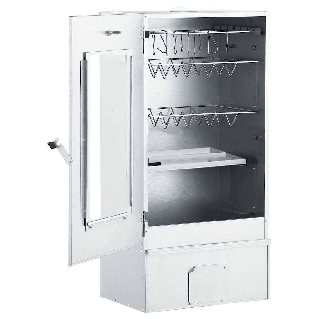 Vidaxl BBQ fumant four avec table en acier galvanisé
