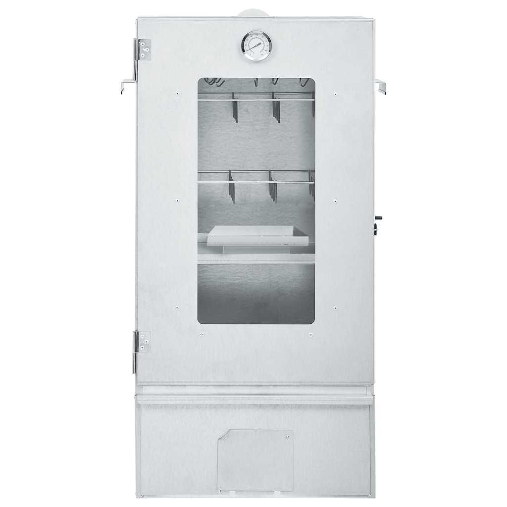 Vidaxl BBQ fumant four avec table en acier galvanisé
