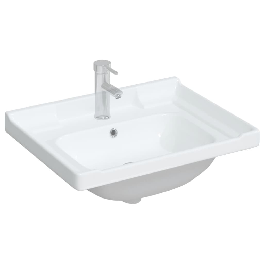 Vidaxl Washingin Rectangulaire 61x48x23 cm Céramique blanc