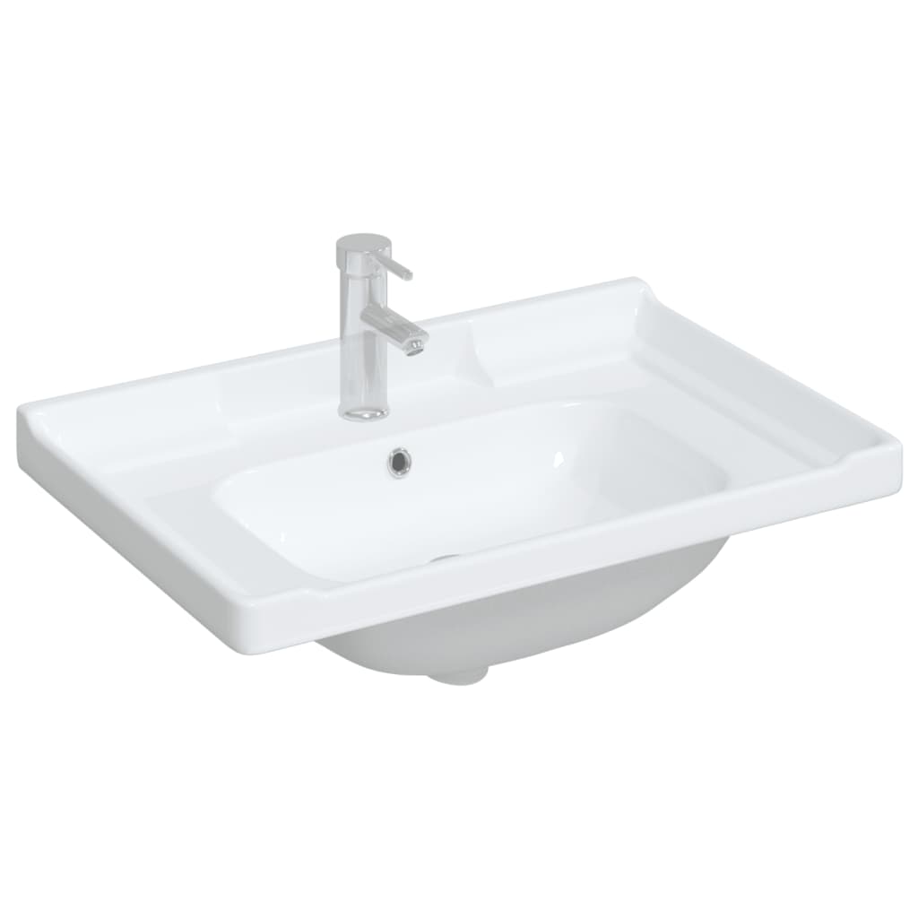 Vidaxl Washingin Rectangulaire 71x48x23 cm Céramique blanc