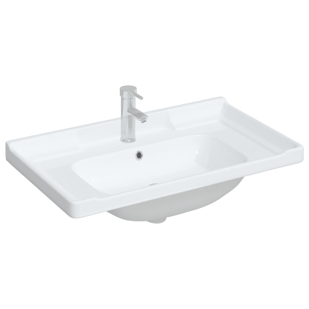 Vidaxl Washingin Rectangulaire 81x48x23 cm Céramique blanc