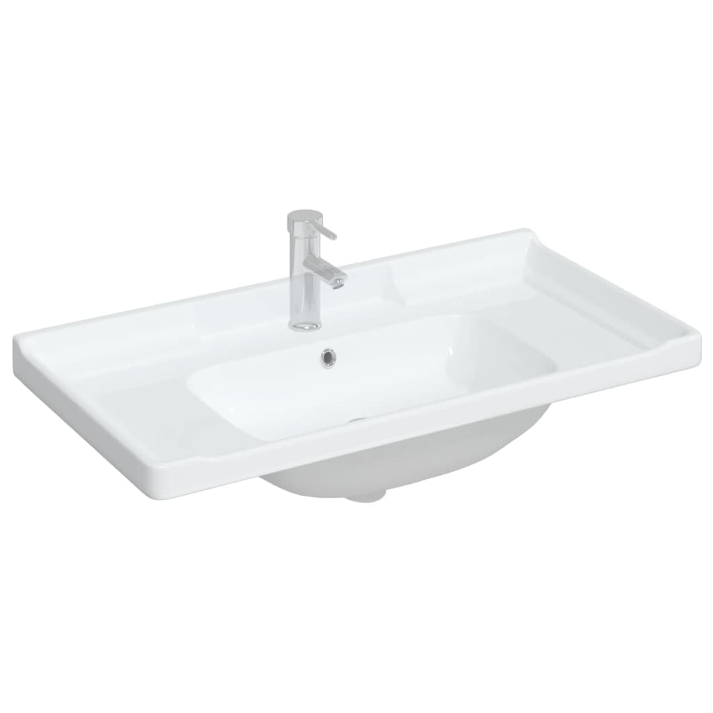 Vidaxl Washingin Rectangular 91.5x48x23 cm Céramique blanc