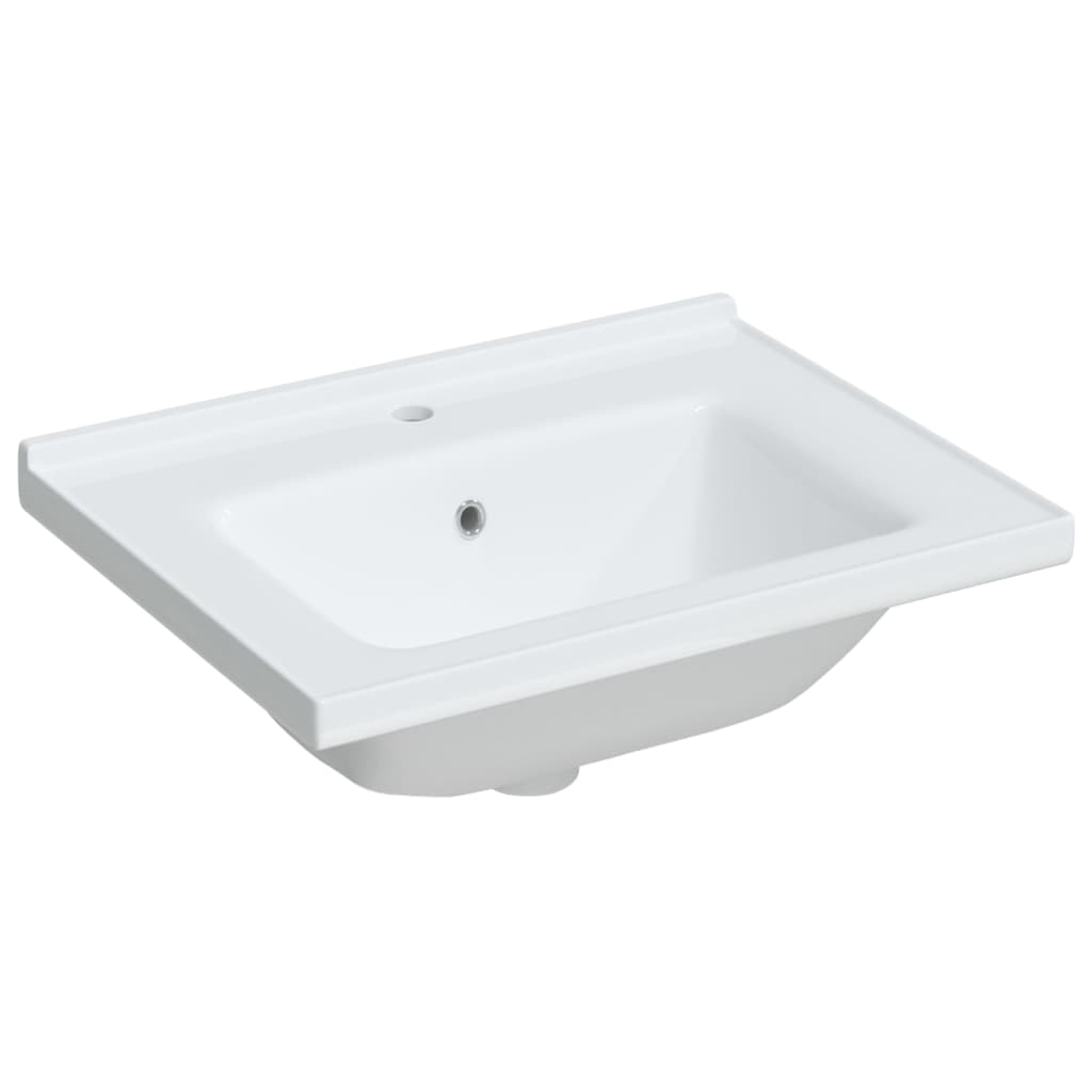 Vidaxl Washingin Rectangulaire 61x48x19,5 cm Blanc en céramique