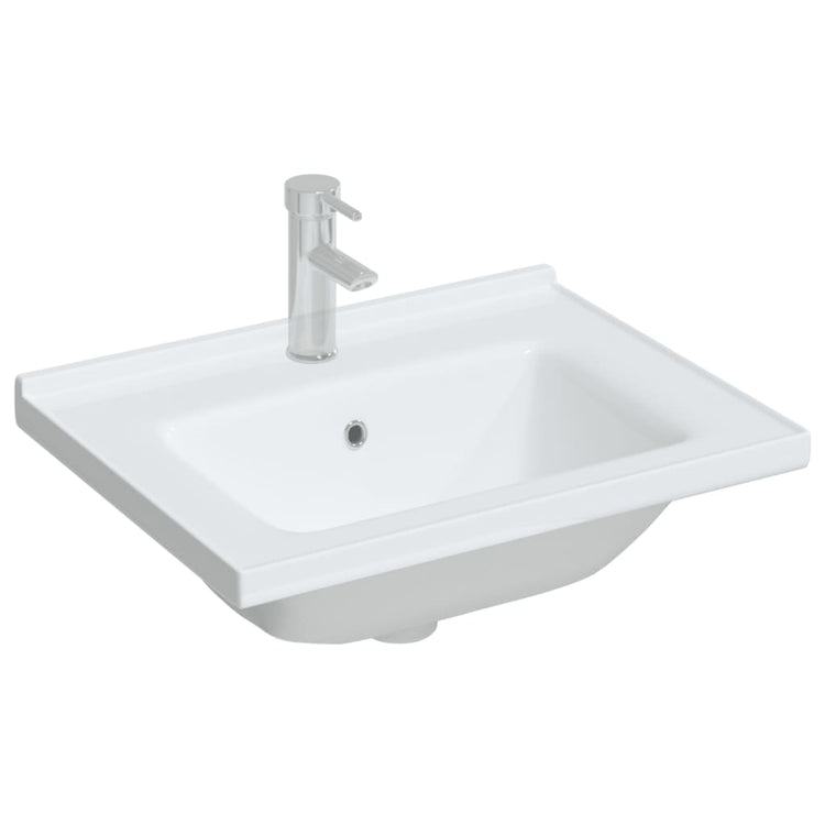 Vidaxl Washingin Rectangulaire 61x48x19,5 cm Blanc en céramique