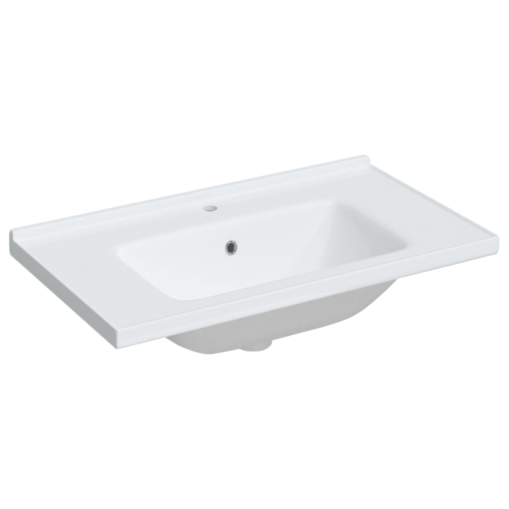 Vidaxl Washingin Rectangulaire 81x48x19,5 cm Céramique blanc