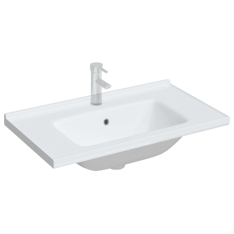 Vidaxl Washingin Rectangulaire 81x48x19,5 cm Céramique blanc