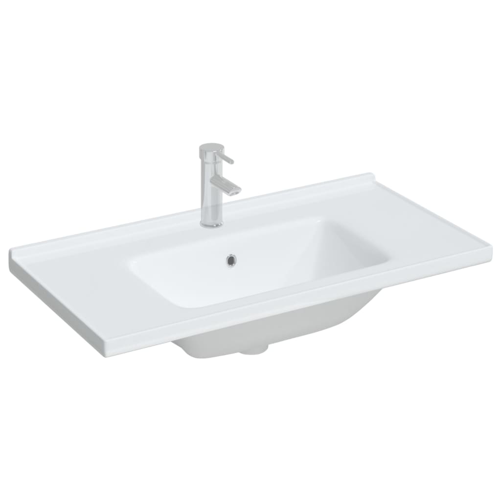 Vidaxl Washingin Rectangular 91.5x48x19.5 cm Céramique blanc