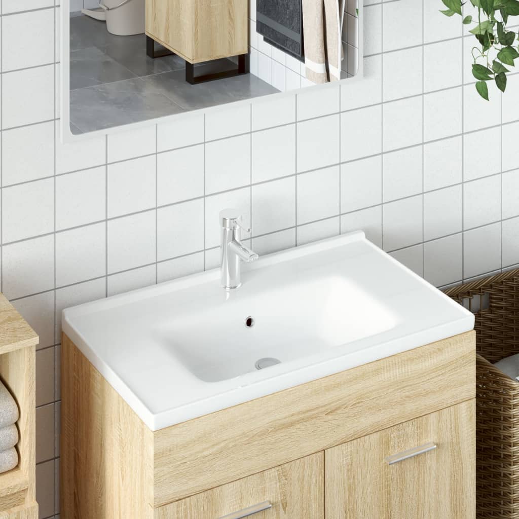 Vidaxl Washingin Rectangular 91.5x48x19.5 cm Céramique blanc