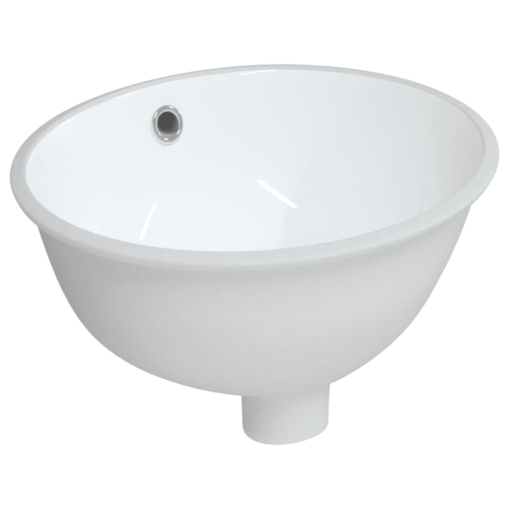 Vidaxl lavabo ovale 33x29x16,5 cm Céramique blanc