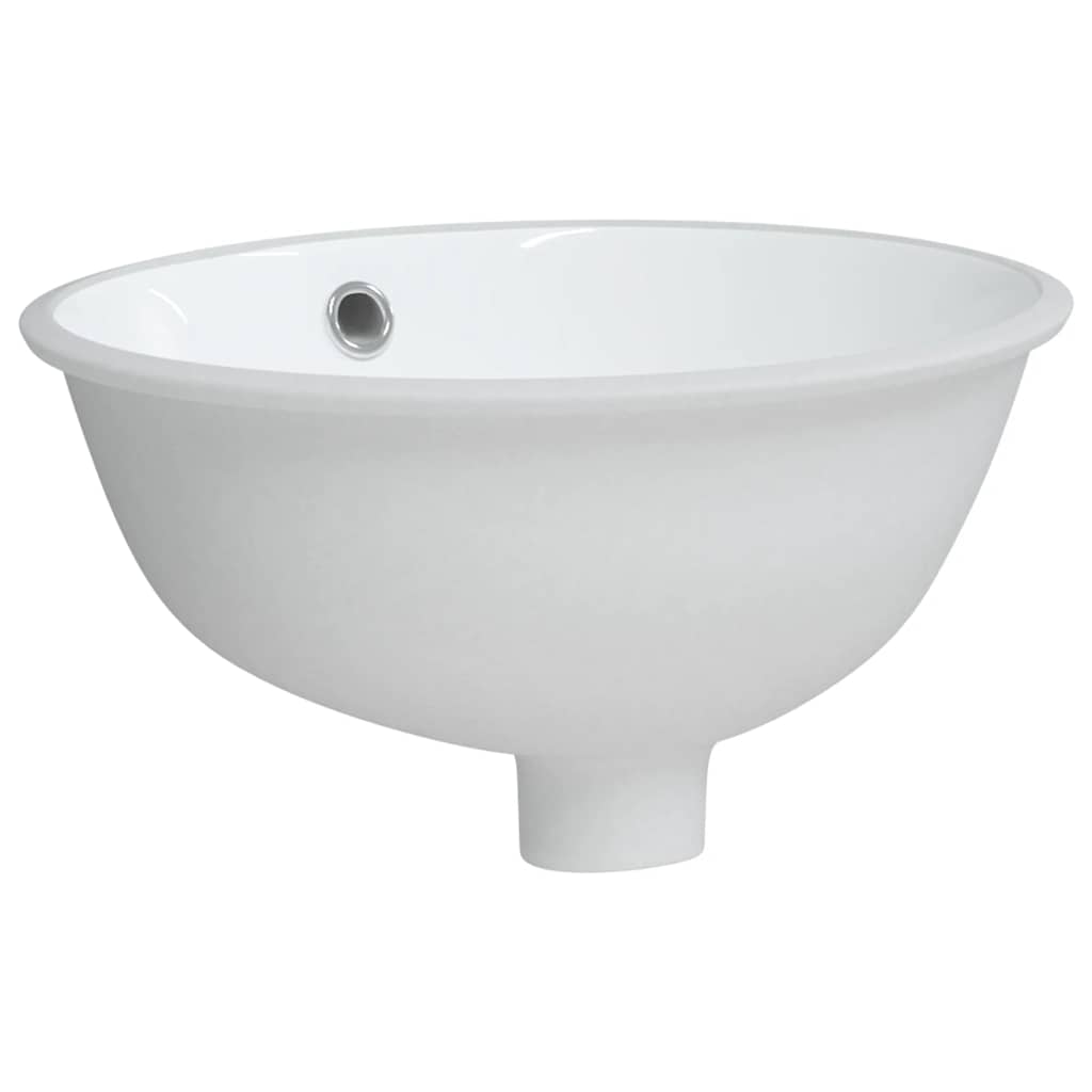 Vidaxl lavabo ovale 33x29x16,5 cm Céramique blanc