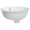 Vidaxl lavabo ovale 37x31x17,5 cm blanc céramique