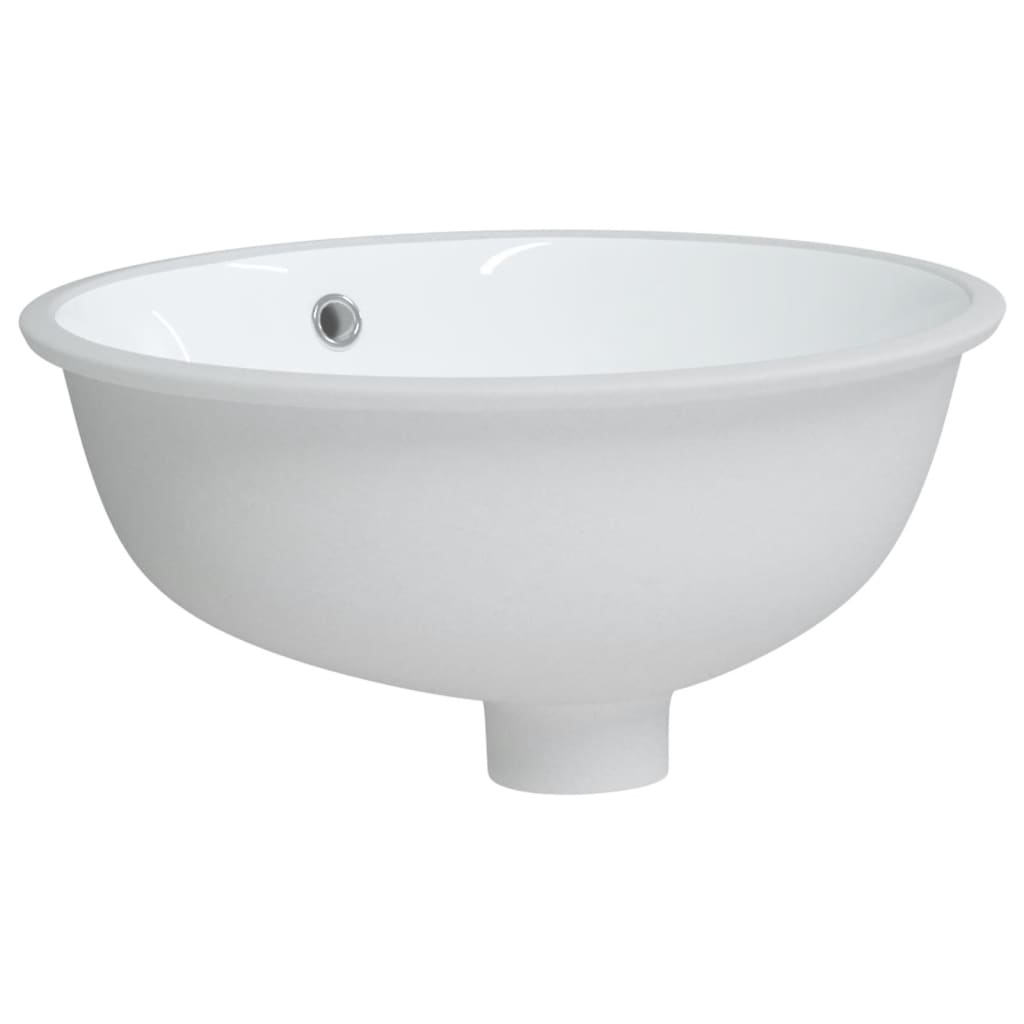 Vidaxl lavabo ovale 37x31x17,5 cm blanc céramique