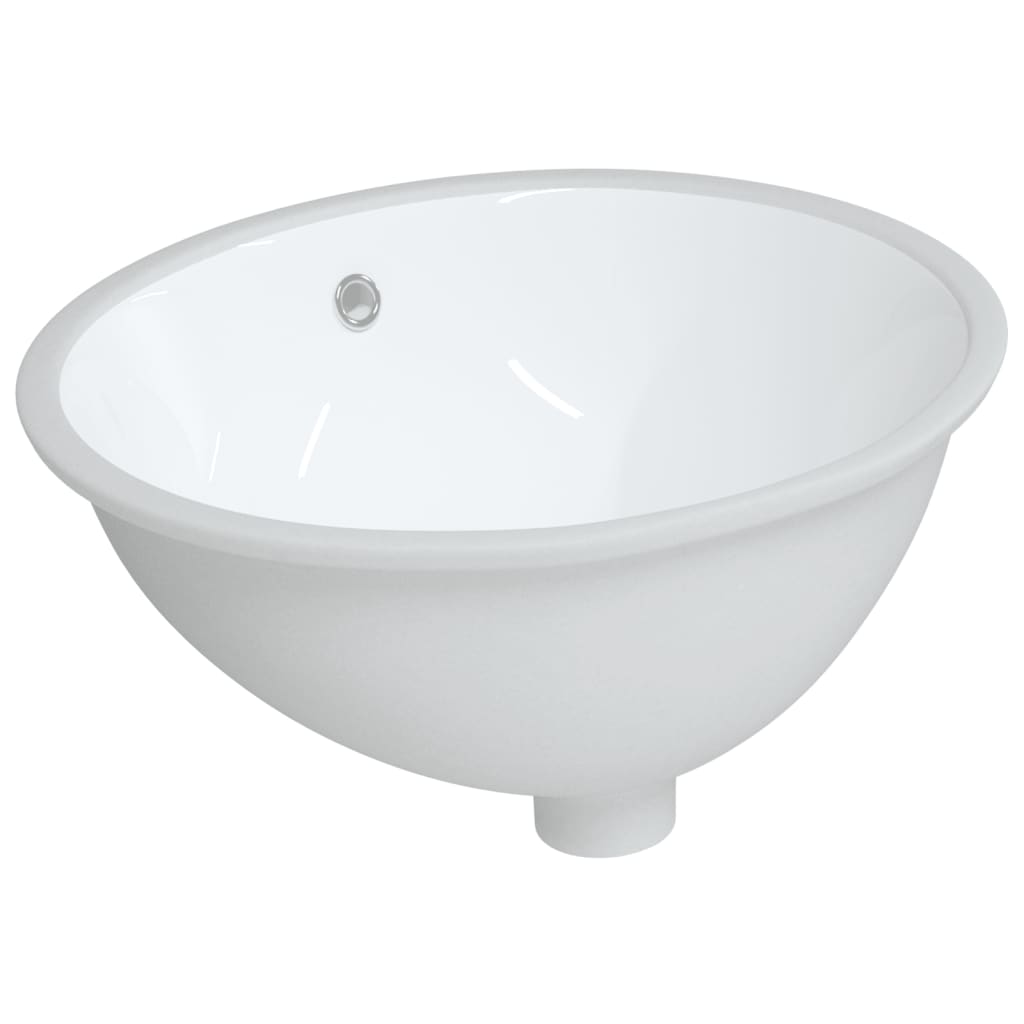 Vidaxl Washingin ovale 49x40.5x21 cm blanc céramique