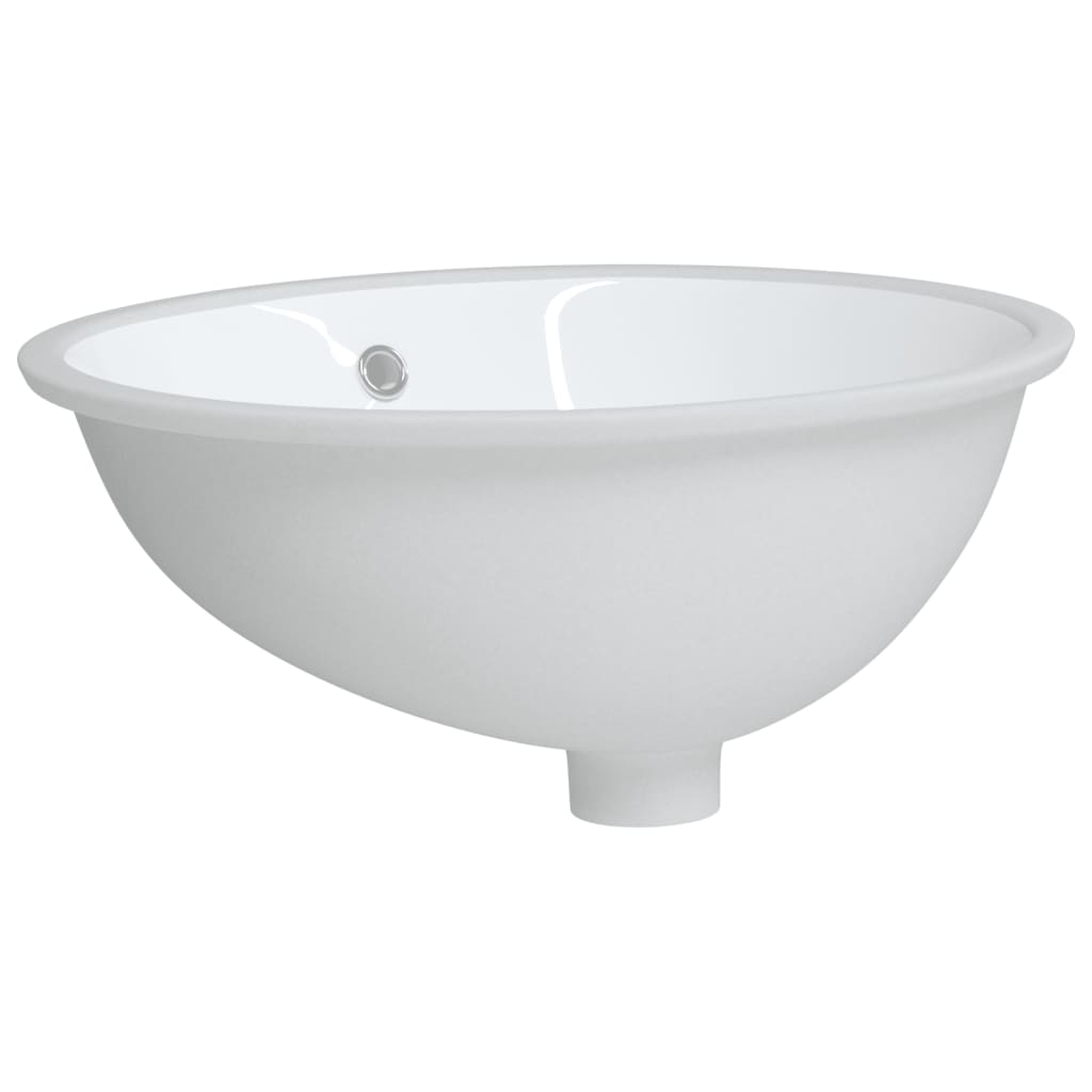 Vidaxl Washingin ovale 49x40.5x21 cm blanc céramique