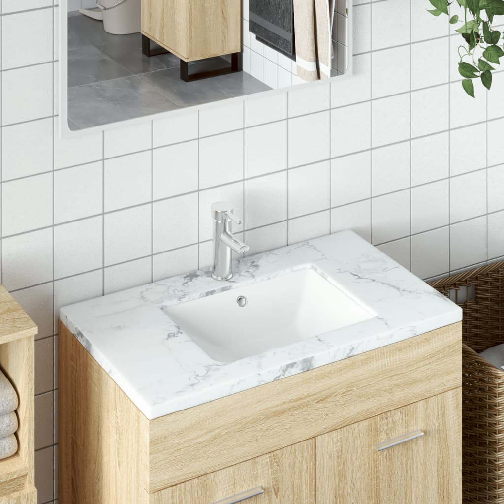 Vidaxl Washingin Rectangular 47.5x35x19.5 cm Céramique blanc