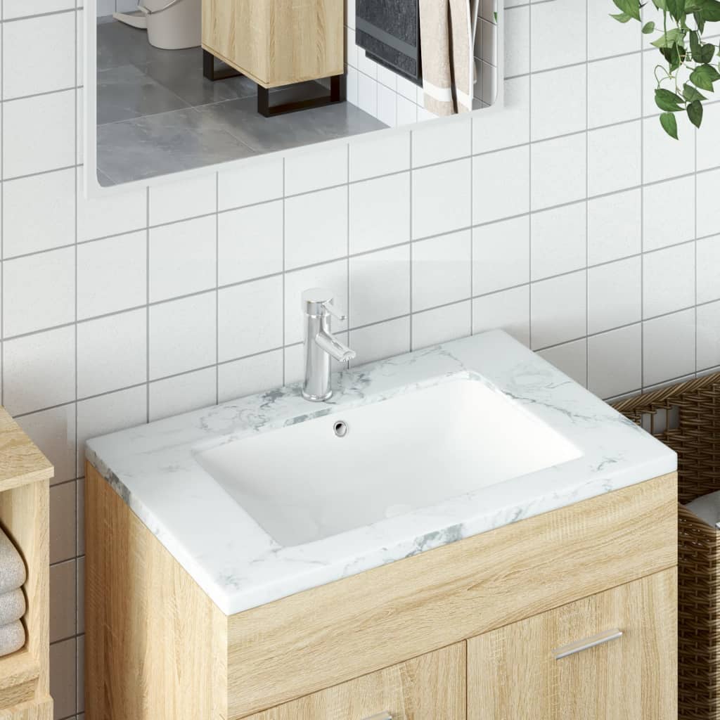 Vidaxl Washingin Rectangulaire 60x40x21 cm Céramique blanc
