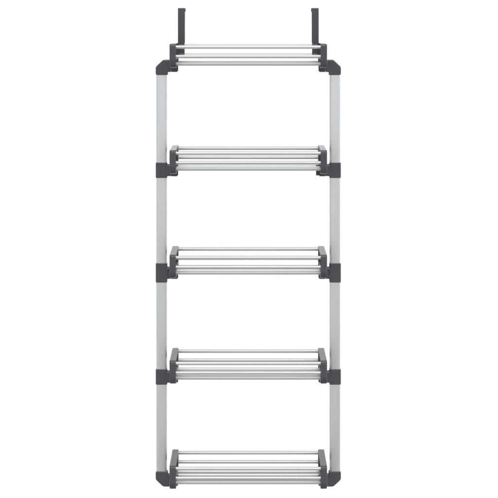 Organisateur de Vidaxl Deur avec 5 étagères 52x20x135 cm en aluminium