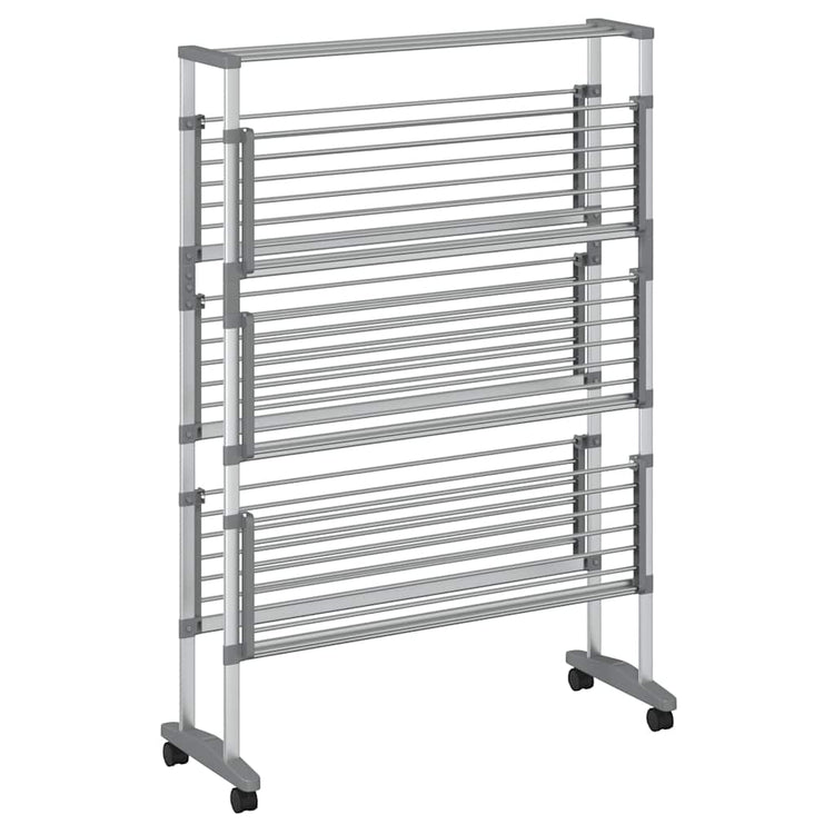 Rack de séchage Vidaxl avec roues 89x64x129 cm en aluminium