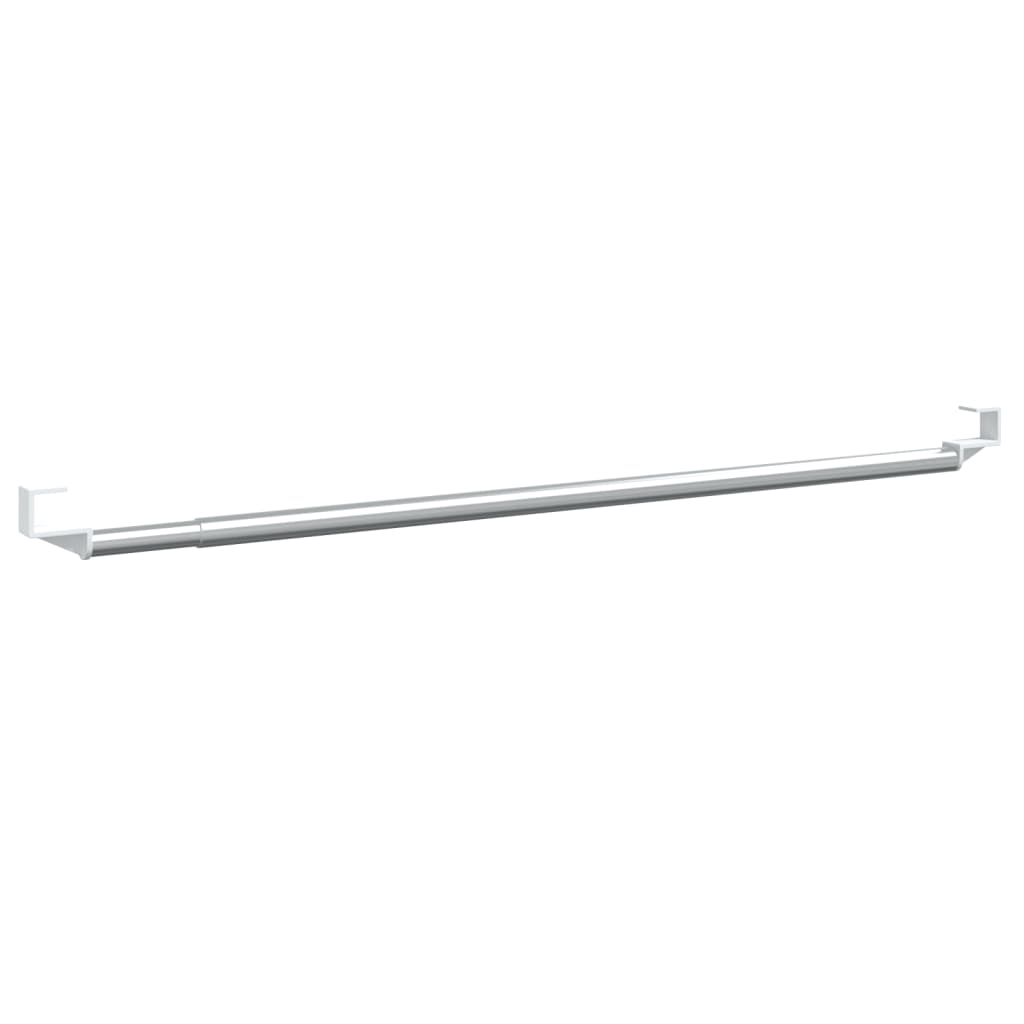 Rails de rideaux Vidaxl 2 pcs 40-60 cm en aluminium blanc et argent de couleur