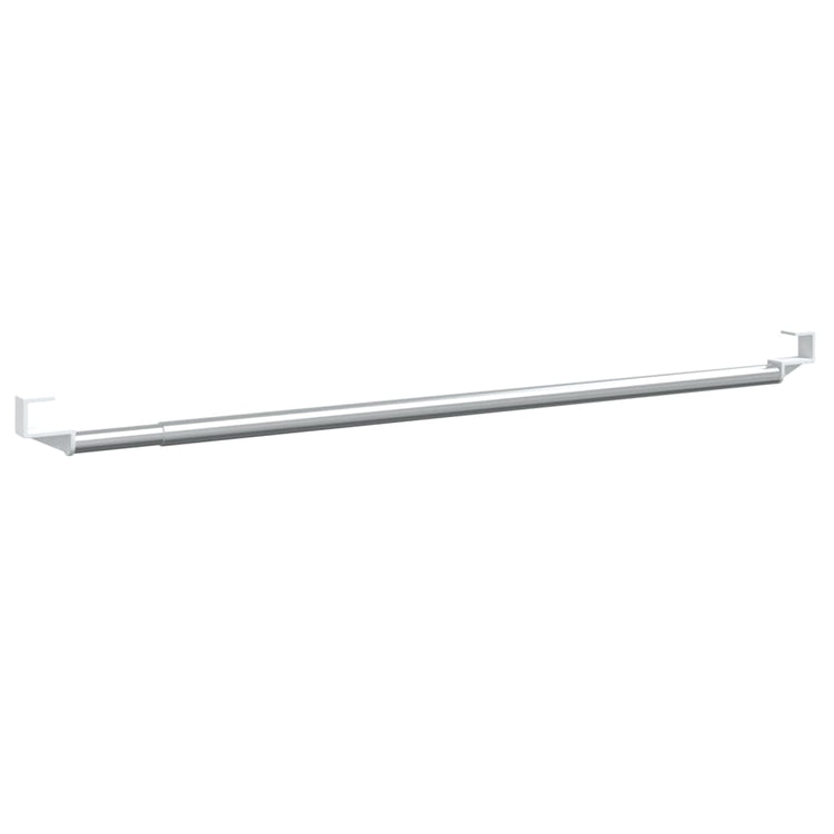 Rails de rideaux Vidaxl 2 pcs 40-60 cm en aluminium blanc et argent de couleur