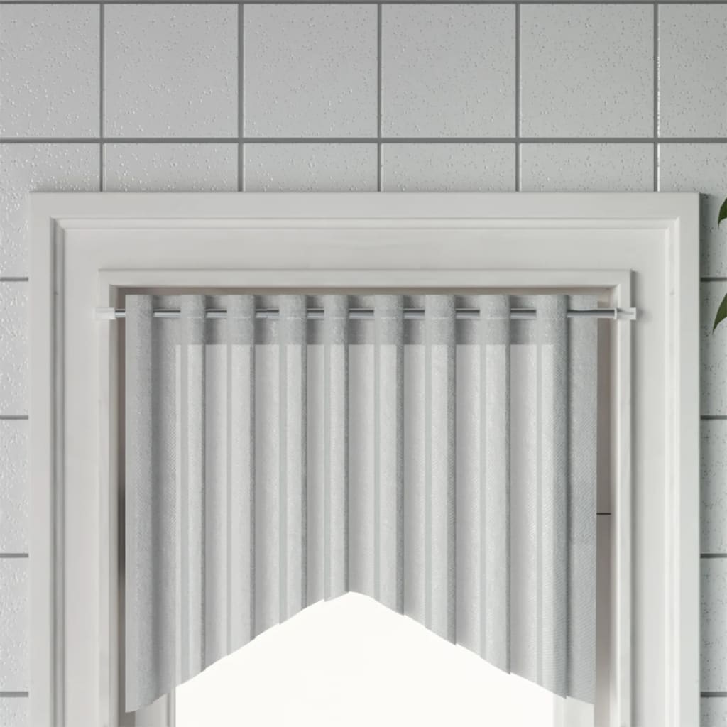Rails de rideaux Vidaxl 2 pcs 40-60 cm en aluminium blanc et argent de couleur