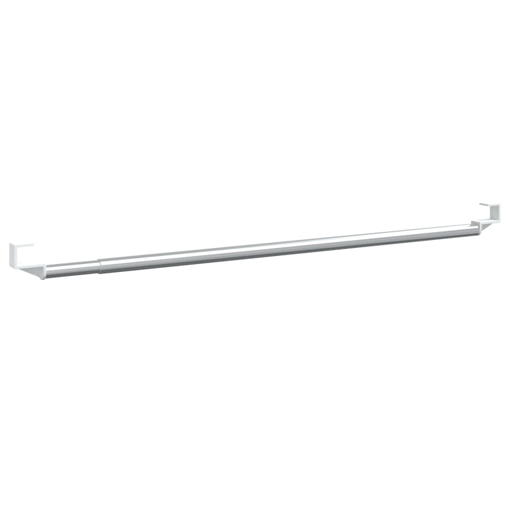 Rails de rideaux Vidaxl 2 pcs 60-105 cm en aluminium blanc et argent de couleur