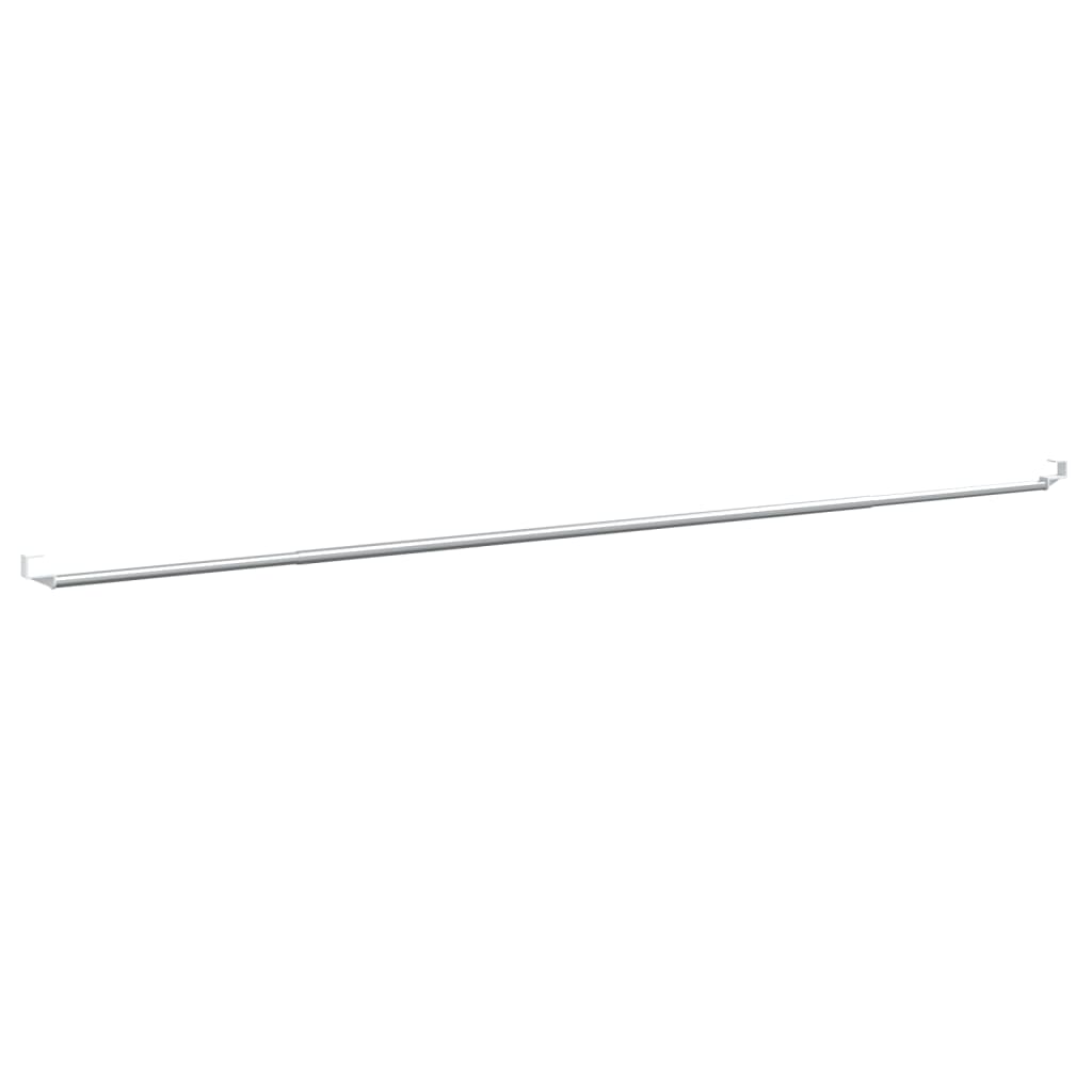 Rails de rideaux Vidaxl 2 PCS 90-130 cm Aluminium blanc et argent de couleur