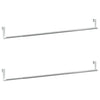 Rails de rideaux Vidaxl 2 pcs 60-105 cm en aluminium blanc et argent de couleur