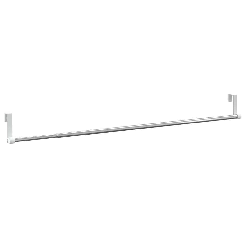 Rails de rideaux Vidaxl 2 pcs 60-105 cm en aluminium blanc et argent de couleur
