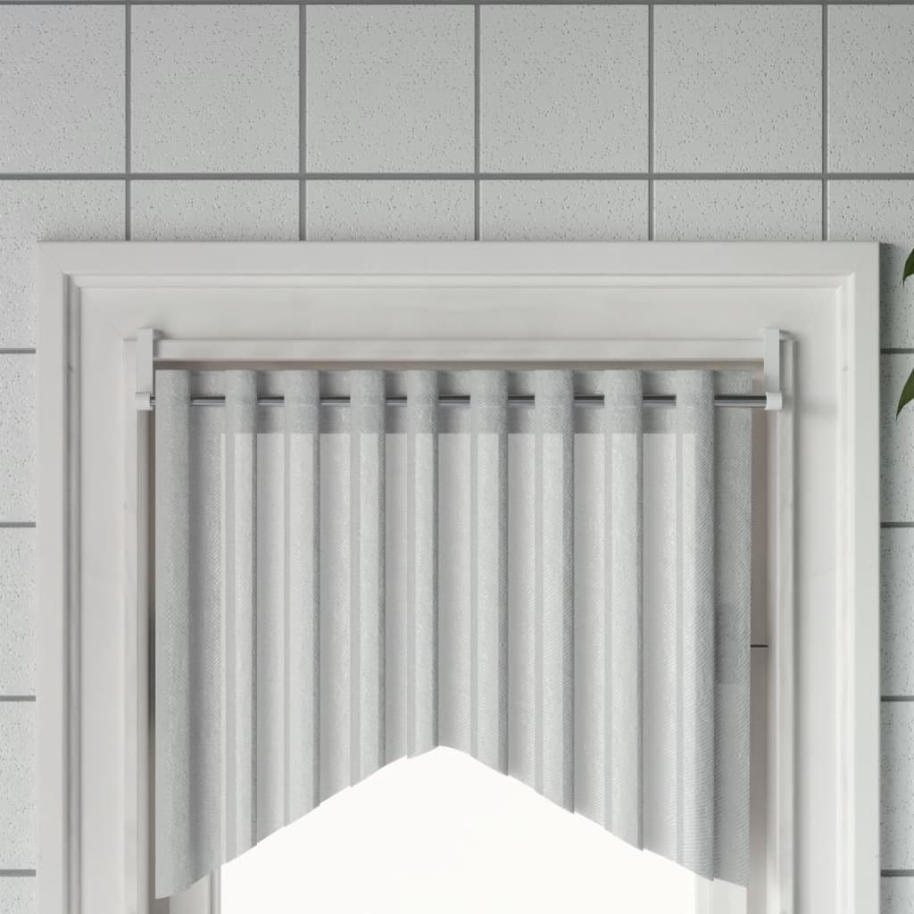 Rails de rideaux Vidaxl 2 pcs 60-105 cm en aluminium blanc et argent de couleur