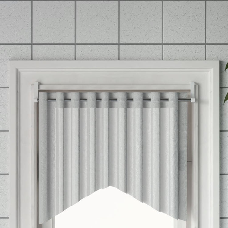 Rails de rideaux Vidaxl 2 pcs 60-105 cm en aluminium blanc et argent de couleur