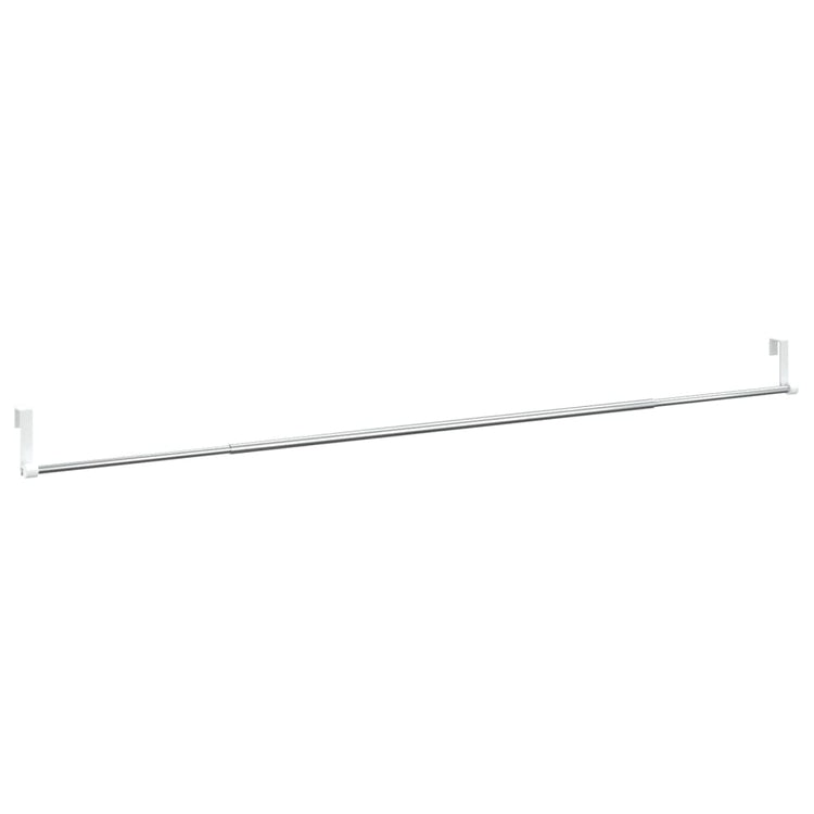 Rails de rideaux Vidaxl 2 pcs 90-135 cm en aluminium blanc et argent de couleur