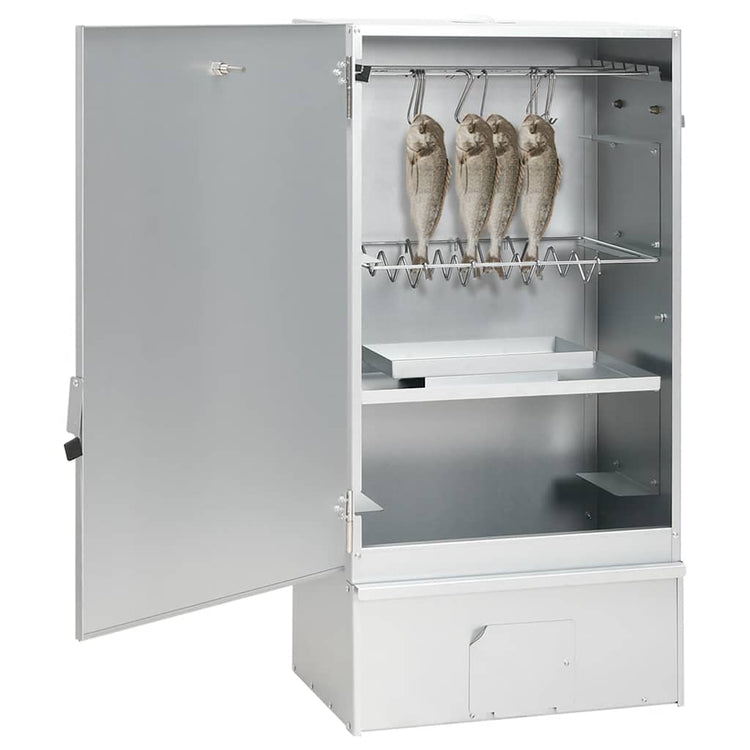 Vidaxl BBQ fumant four avec copeaux de bois 44.5x29x83 cm en acier