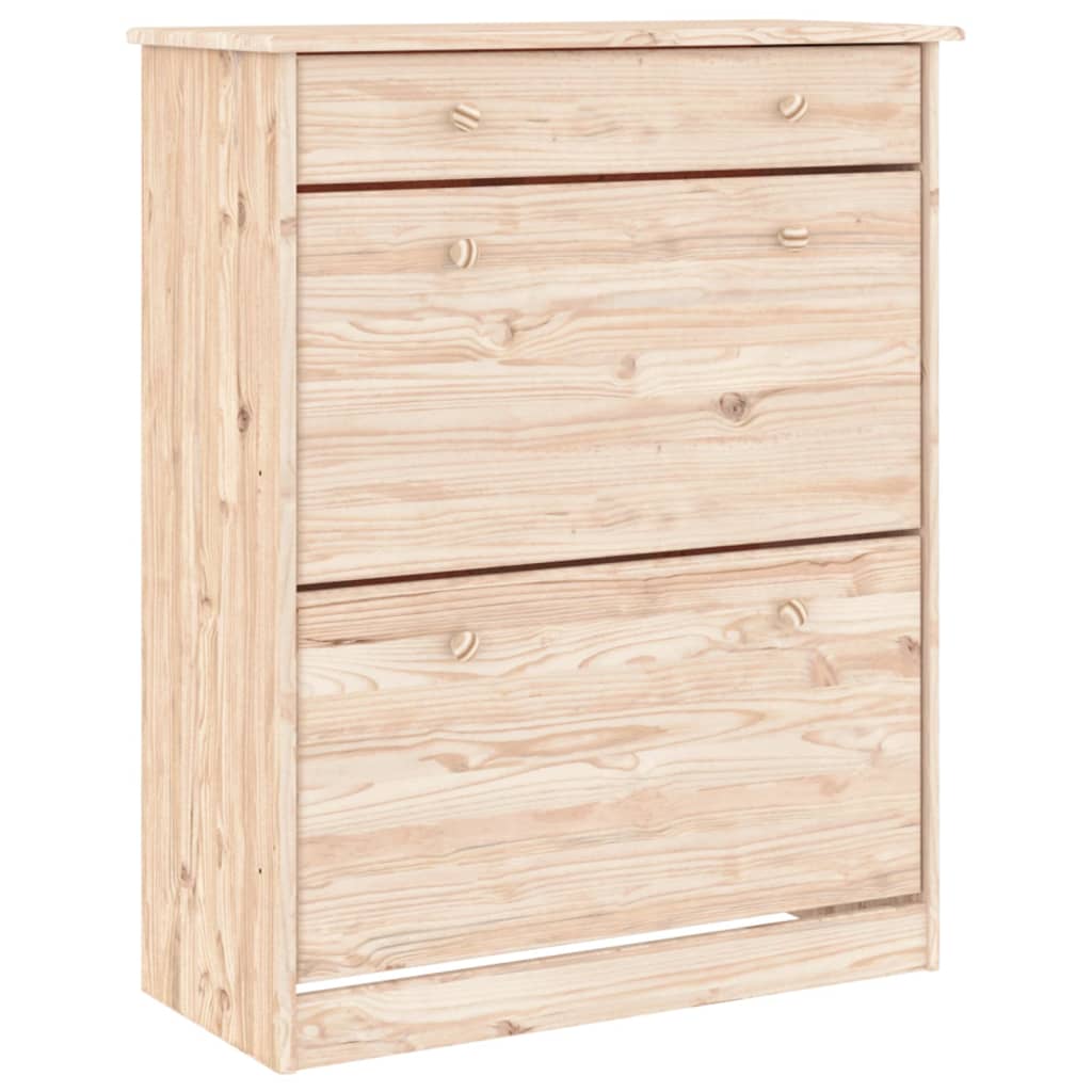 Armoire à chaussures Vidaxl Alta 77x35x96 cm Pine solide