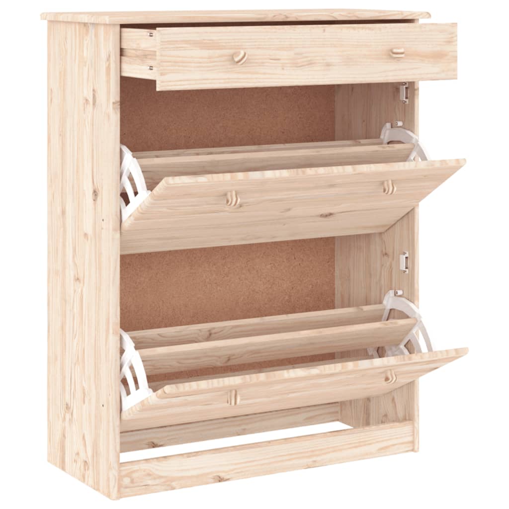 Armoire à chaussures Vidaxl Alta 77x35x96 cm Pine solide