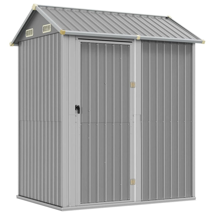 SHED JARDIN VIDAXL 192x152.5x237 cm Gray clair en acier galvanisé