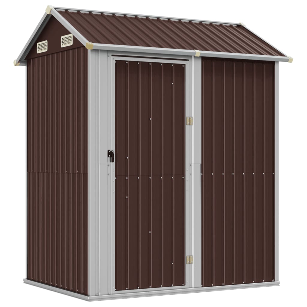 SHED JARDINE VIDAXL 192X152.5X237 CM GALVANISED BRUN-BRAUNE