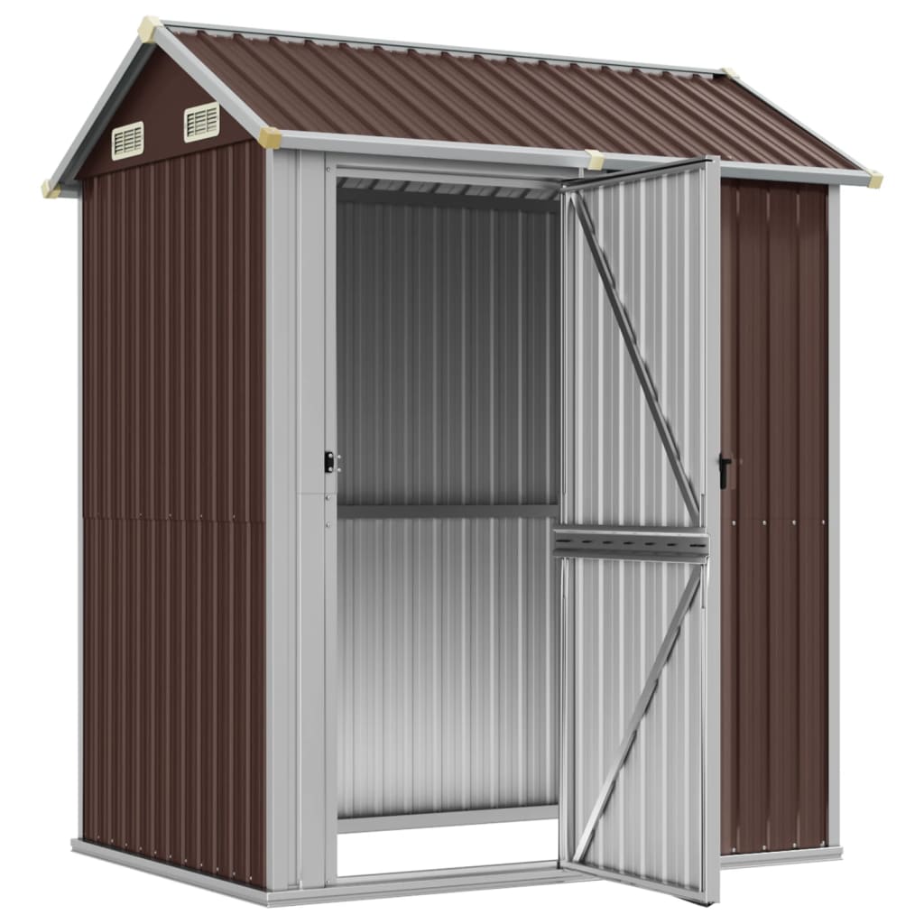 SHED JARDINE VIDAXL 192X152.5X237 CM GALVANISED BRUN-BRAUNE