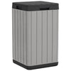 Vidaxl Garden Waste Bin 38x38x65 cm Gray en polypropène