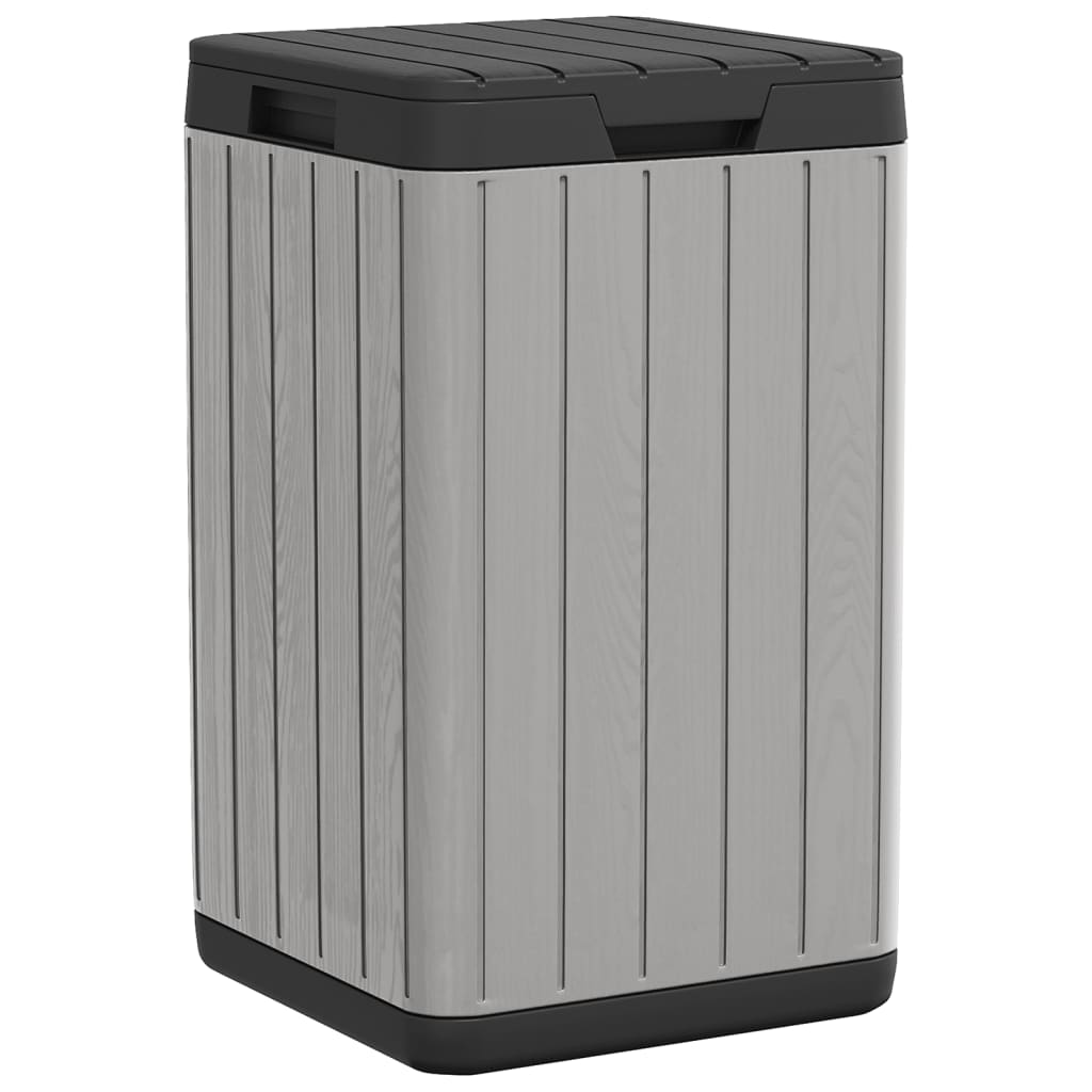 Vidaxl Garden Waste Bin 38x38x65 cm Gray en polypropène