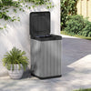 Vidaxl Garden Waste Bin 38x38x65 cm Gray en polypropène