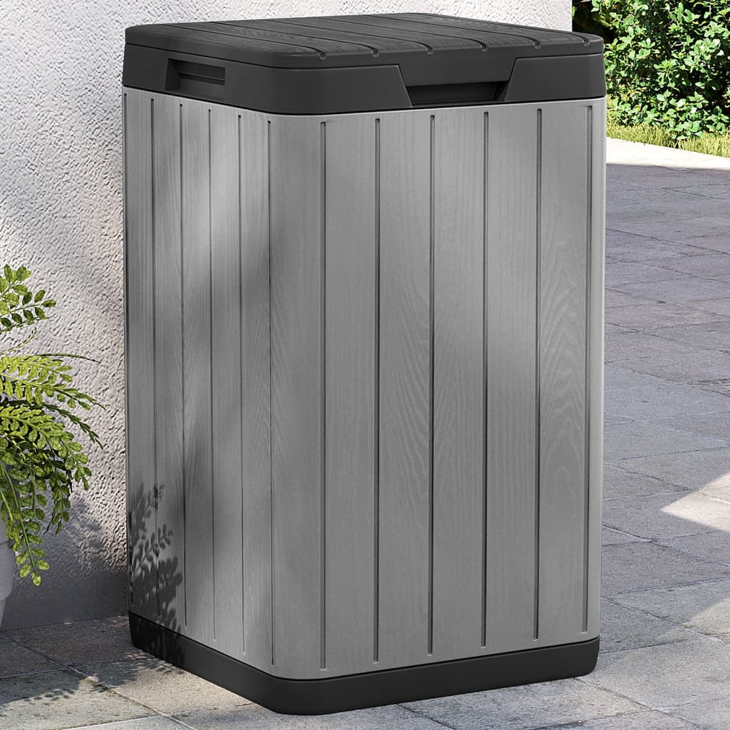 Vidaxl Garden Waste Bin 38x38x65 cm Gray en polypropène