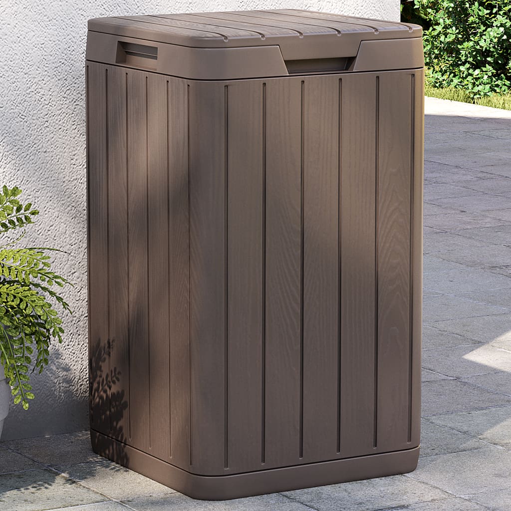 Vidaxl Garden Waste Bin 38x38x65 cm Brown en polypropène