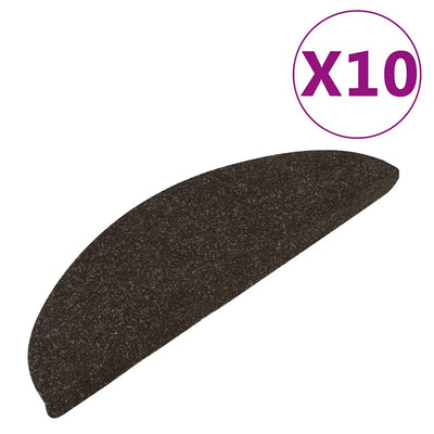Vidaxl Stair tapis auto-adhésifs 10 st 56x17x3 cm anthracite -colored