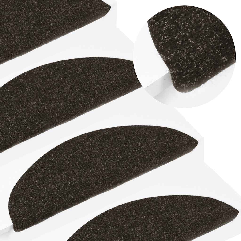 Vidaxl Stair tapis auto-adhésifs 10 st 56x17x3 cm anthracite -colored
