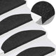 Vidaxl Mats d'escalier auto-adhésifs 10 st 65x22.5x3,5 cm noir