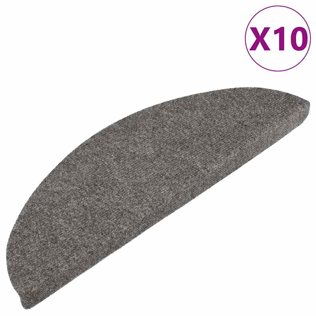 Vidaxl Mat à escalier auto-adhésif 10 ST 56x17x3 cm Gray