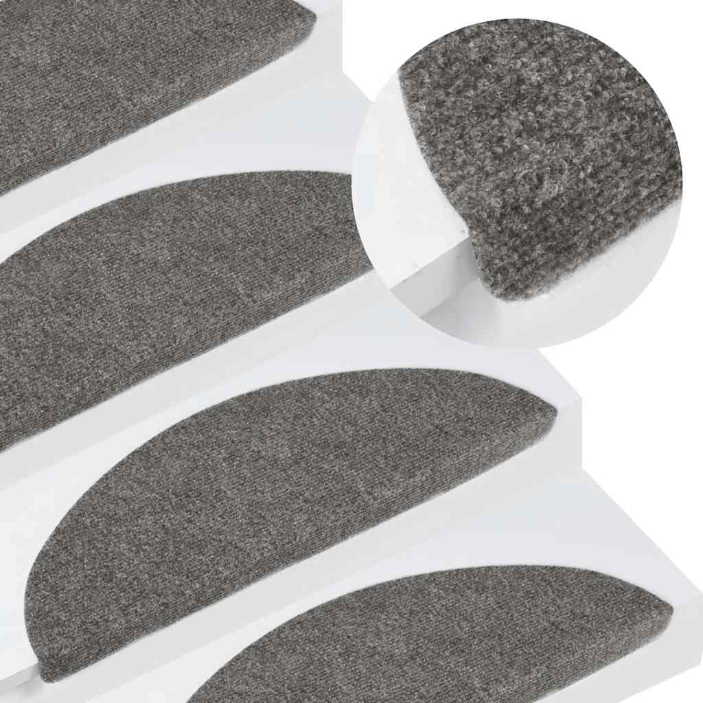 Vidaxl Mat à escalier auto-adhésif 10 ST 56x17x3 cm Gray
