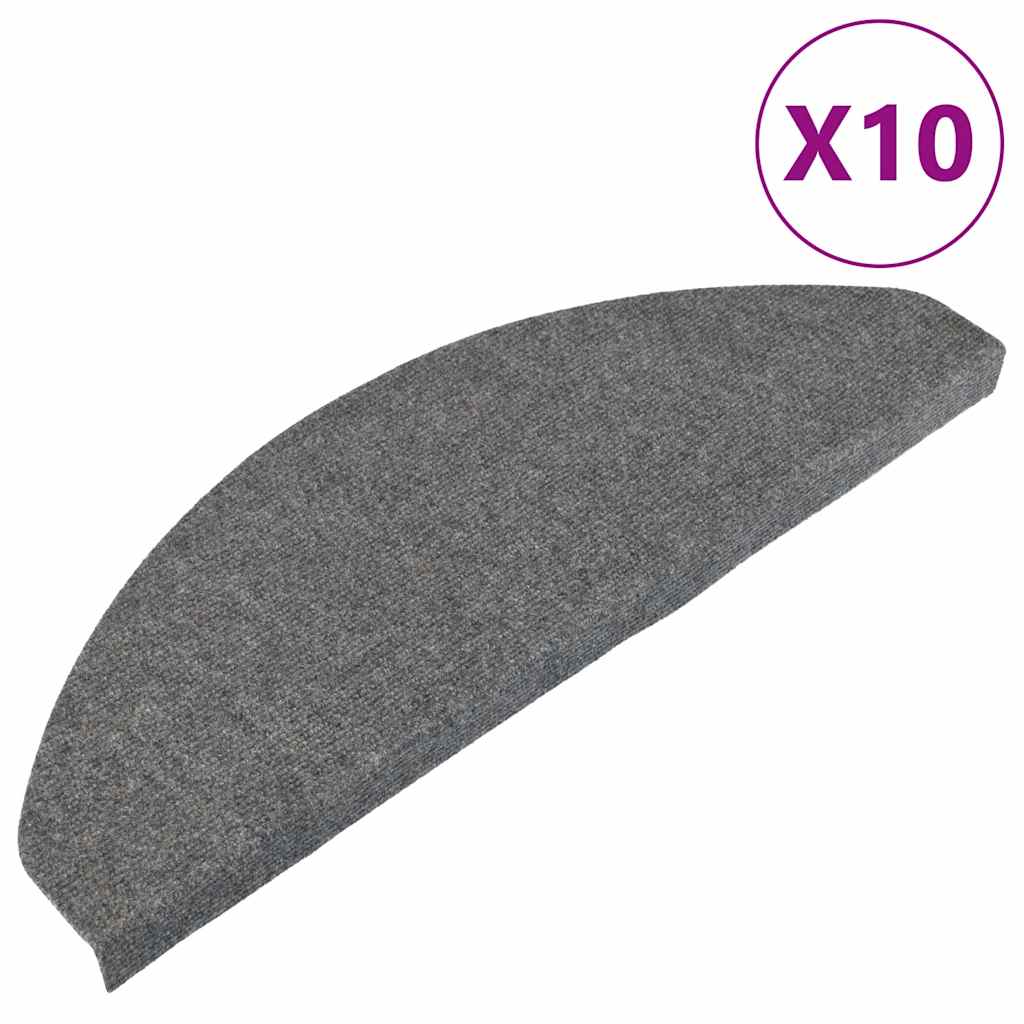 Vidaxl Mat à escalier auto-adhésif 10 ST 65x22.5x3,5 cm Gray